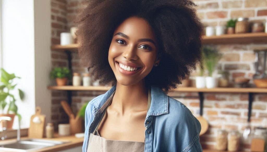 Nutritious Nigerian-style plant-based vegan meal plan consisting of green vegetables, fruits, etc.