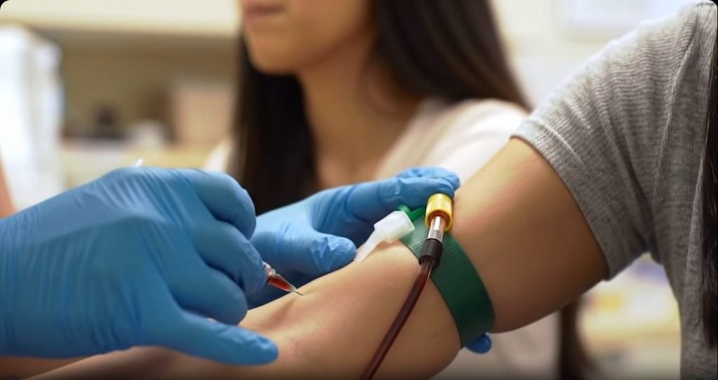 Patient's Blood Sample Collection to Get Tested for STD 