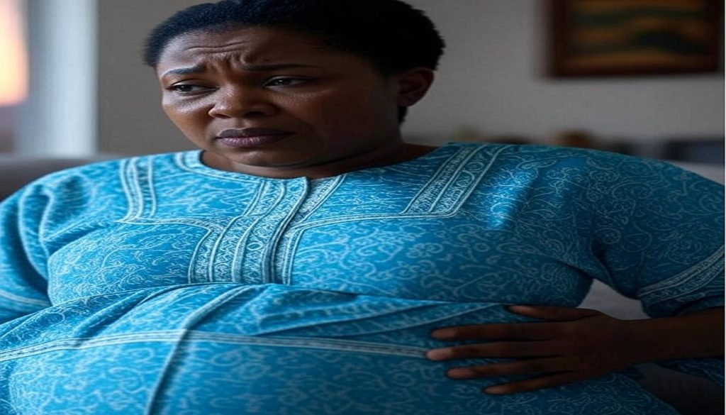 Woman with Early signs of fibroids