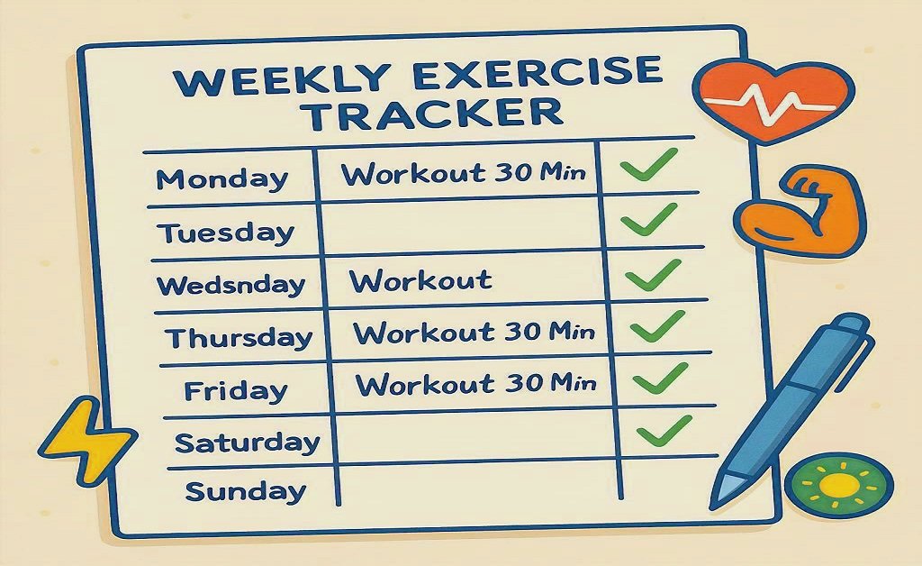 How do i know my daily exercise tracking is on track?