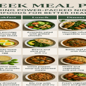 Free Nigerian Superfood 1-Week Meal Plan 