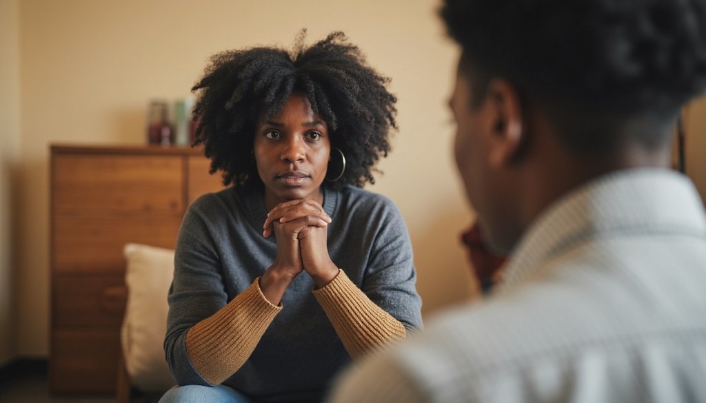 Counselling session to prevent HIV in Nigeria