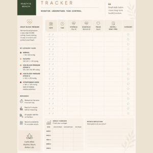 Free Printable Blood Pressure Tracker PDF