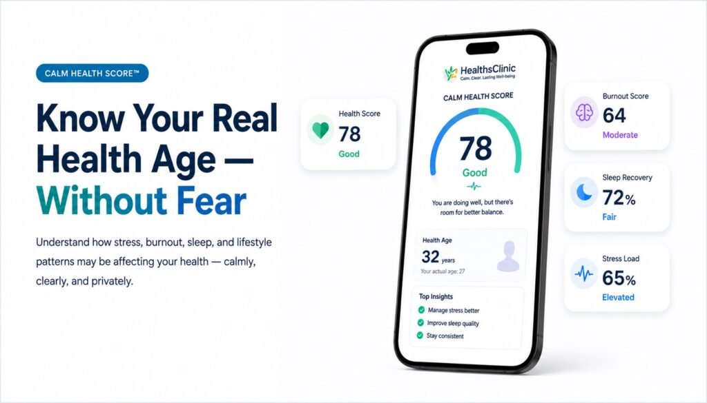 Do a free health check by using the calm health score app