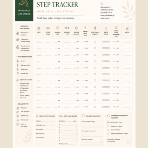 Free Printable Daily Movement & Step Tracker PDF