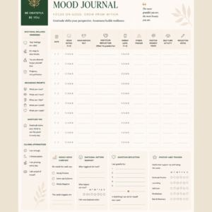 Free Printable Gratitude & Mood Journal