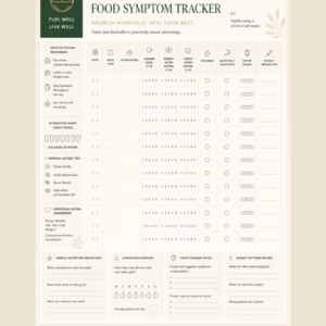 Free Printable Mindful Eating & Food Symptom Tracker PDF