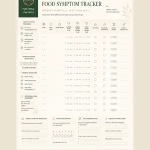 Free Printable Mindful Eating & Food Symptom Tracker PDF